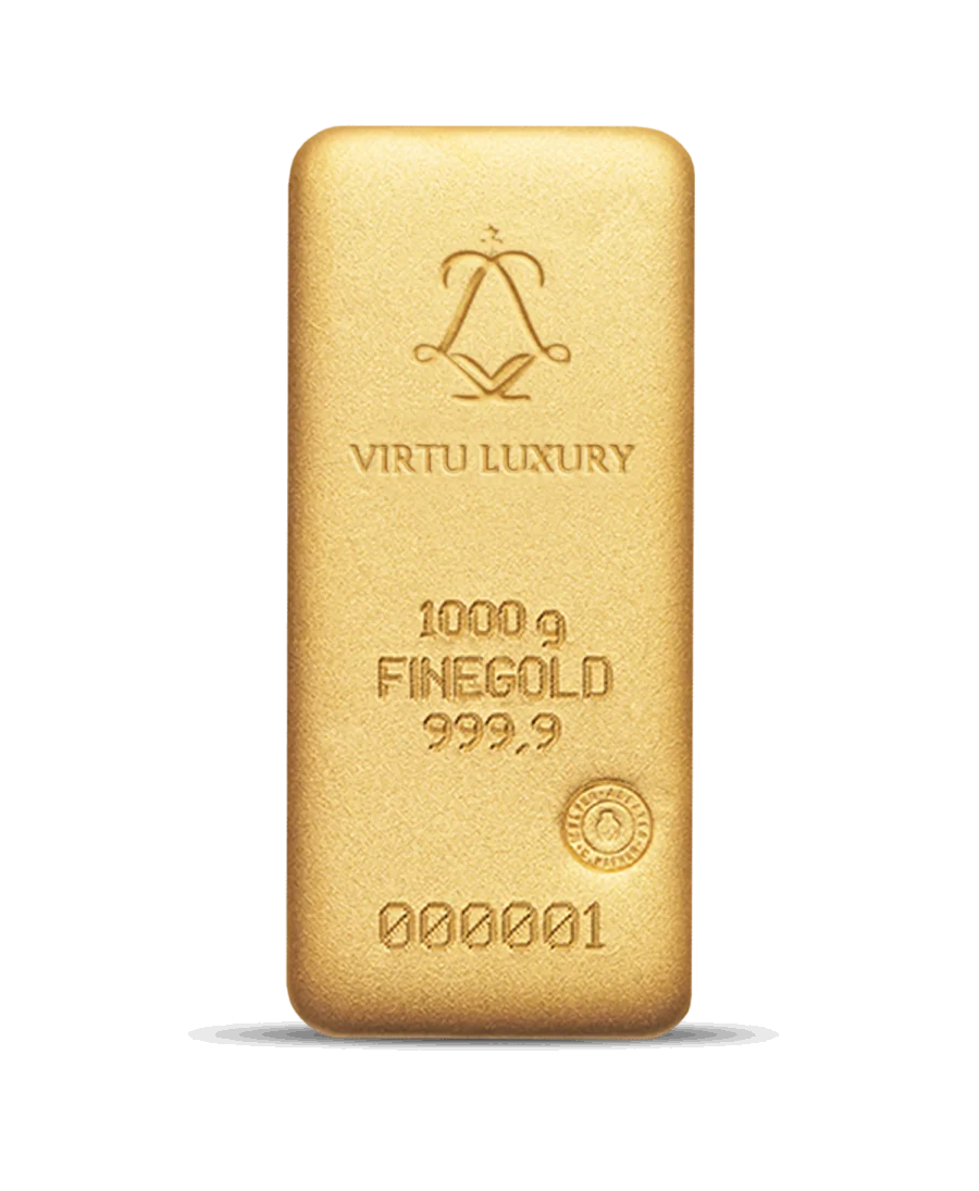 Lingot D'OR de 1 Kg d'or pur 24K disponible en vente chez VIRTU LUXURY