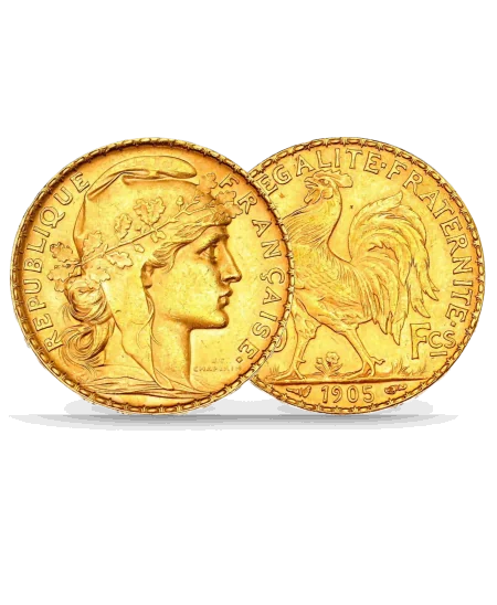 pièce de 20 Francs Or Coq et Marianne Or Pièce Coq 20 Francs Marianne Or